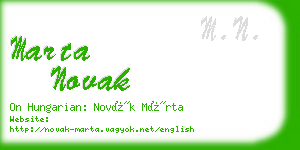 marta novak business card